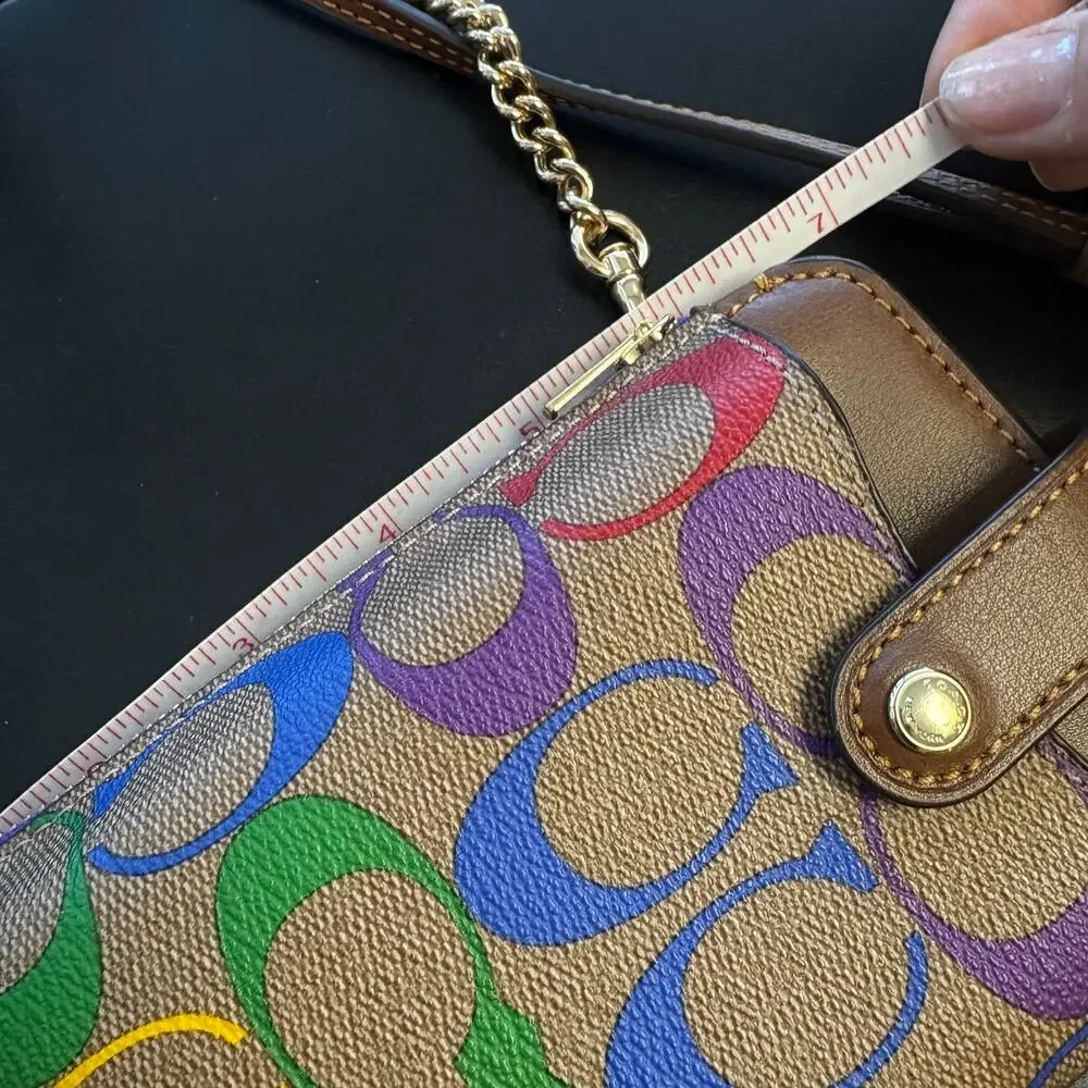Coach Pride Phone Crossbody In Rainbow Signature Canvas C9943